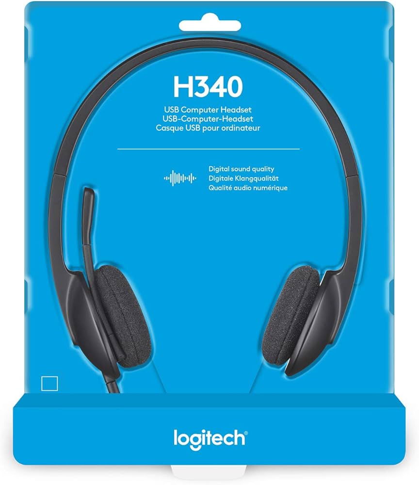 Logitech USB Headset H340 - Stereo - Black - USB - Wired - 20 Hz - 20 kHz - Over-The-Head