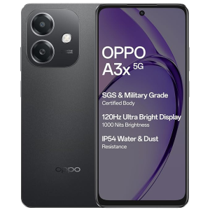 OPPO A3X 5G (Sparkle Black, 4GB RAM, 64GB Storage)|6.67” HD+ 120Hz Refresh Rate Screen | 45W SUPERVOOC