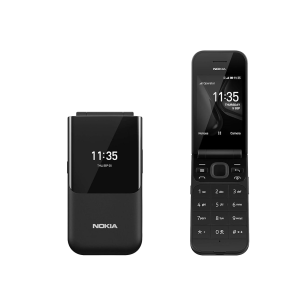 Nokia 2720, 2.8" (TA-1170) 4GB, Dual SIM, Flip Phone, GSM Unlocked, International Version, No Warranty - Black
