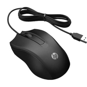 HP 100 Black Wired USB Mouse. Compatible with Windows PC, Notebook, Laptop, Mac